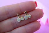 Dainty Cherry Studs