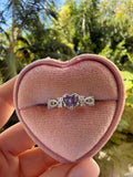 Antique Style Purple Heart Ring