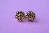 Round Nugget Stud Earrings