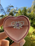 Vintage Style Amethyst Bow Ring