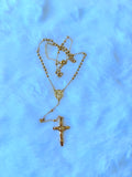 Miraculous Mary & Crucifix Rosary Necklace