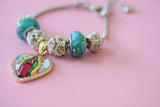 Icy Blue Mary Charm Bracelet