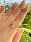 Diamond Butterfly Ring (Pink)