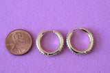 Pink Icy Huggie Hoops