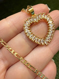 Baguette Heart Necklace