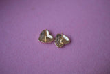 Diamond Cut Nugget Heart Earrings