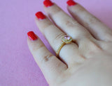 Gold Halo Ring (Pink)