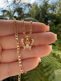 Enamel Butterfly Necklace