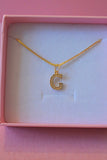 Icy Initial Necklace (Box Chain)