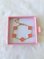 Pink Lucky Clover Bracelet