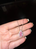 Pink Pear Necklace