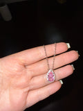 Pink Pear Necklace