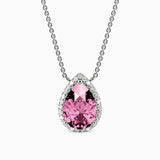 Pink Pear Necklace