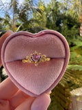 Vintage Style Pink Heart Ring