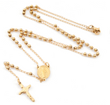 Miraculous Mary & Crucifix Rosary Necklace