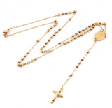 Miraculous Mary & Crucifix Rosary Necklace