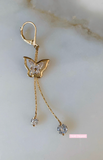 Butterfly Diamond Dangle Earrings