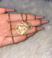 Golden Mom Heart With Letter