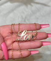 Cursive Love Necklace