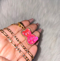 Pink Teddy Bear Necklace