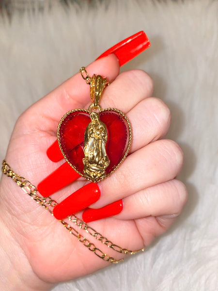 Red Mary Heart