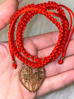 Set Of 2 Religious Heart Bracelets