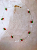 Beaded Cherry Necklace