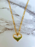 Emerald Heart (Figaro Chain)