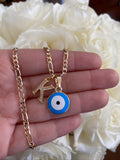 Icy Eye & Initial Necklace
