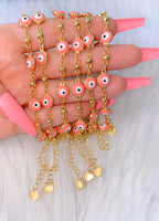 Leyla Eye Bracelet/Anklet (Pink)