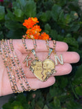 Breakable Best Friends Heart With 2 Letters (Gold)