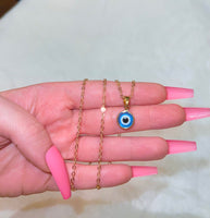 Dainty Blue Eye Necklace