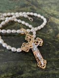 Freshwater Pearl Crucifix Necklace