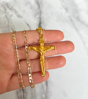 Large Crucifix (Figaro Chain)