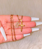 Dainty Classic Cross With Initial