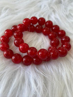 Large Red Jade Bracelet