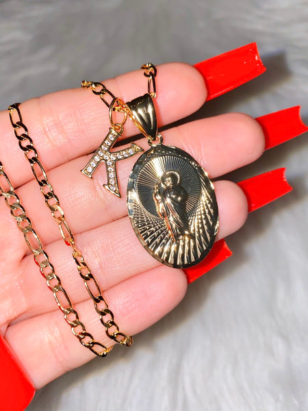 SAN JUDAS TADEO st.jude necklace good luck leather charm –  MexicanSandals.com