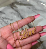 Cursive Love Necklace