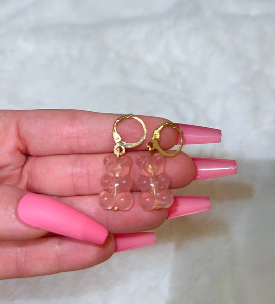 Pink Lemonade Gummy Bear Earrings