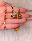 Bling Initial & Birthstone Teddy Combo