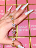 Iced Out Butterfly Bracelet (Gold)