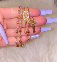 Diamond Cut Tricolor Rosary