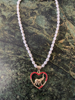 Elephant Heart Pearl Necklace