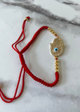 Red String Hamsa Eye Bracelet