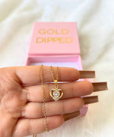 Diamond Heart (Rolo Chain)