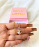 Diamond Heart (Rolo Chain)