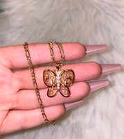 Swirly Butterfly Necklace