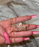 Cursive Love Necklace