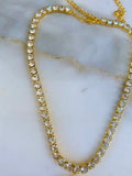 Flirty Tennis Necklace (Gold)