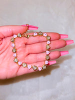 Pink Heart Eye Bracelet
